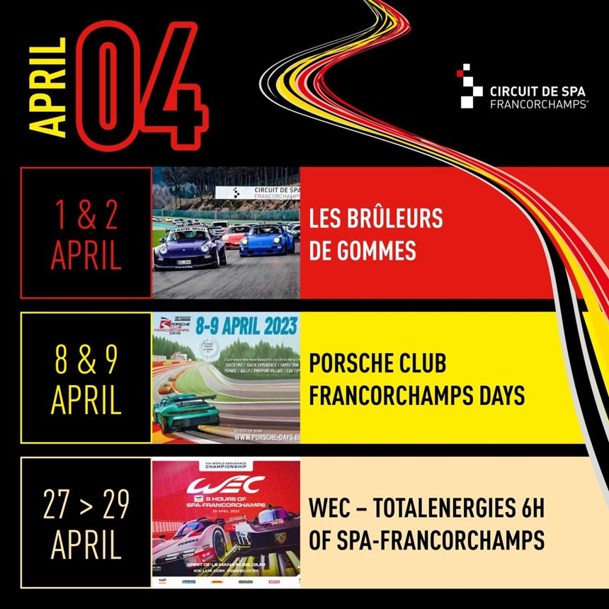 April Races and sporting events