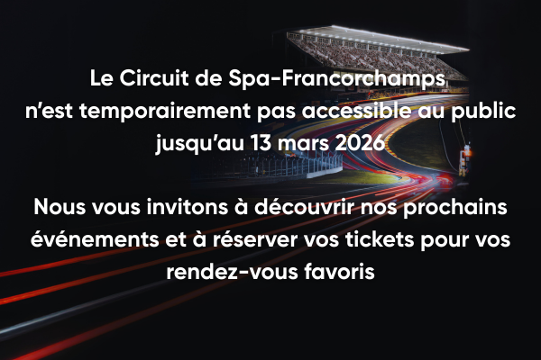 Circuit de Spa fermé temporairement au public