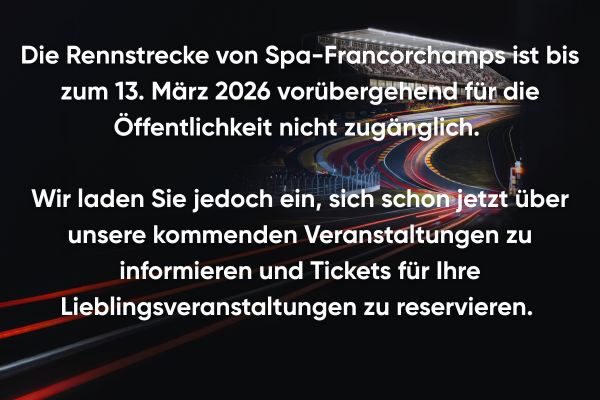Circuit de Spa fermé temporairement au public